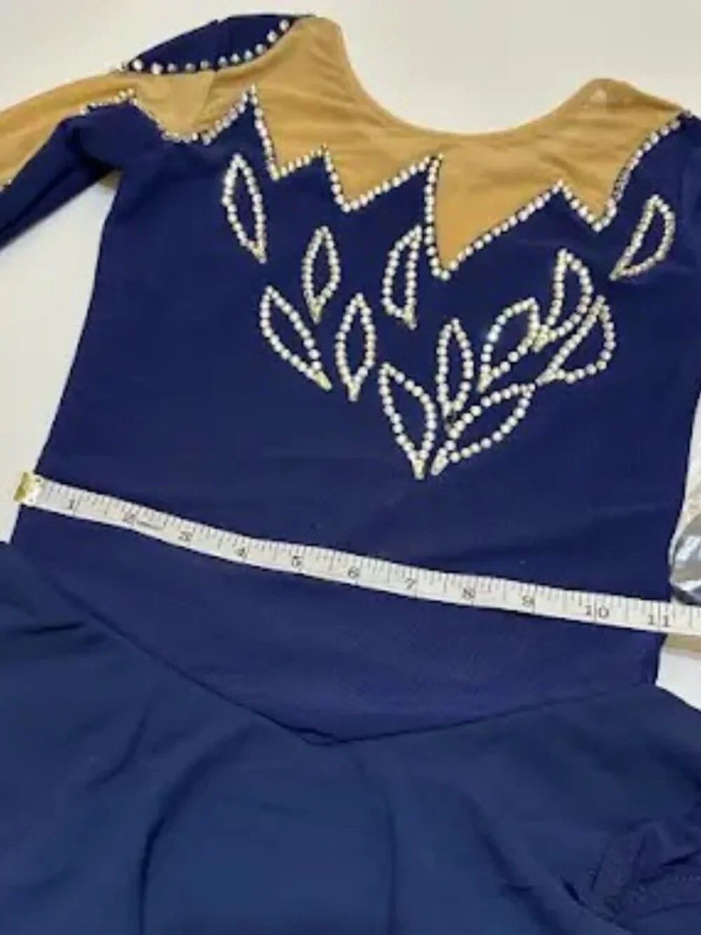 NWT Navy Crystal Skating Dress Girls 8-10